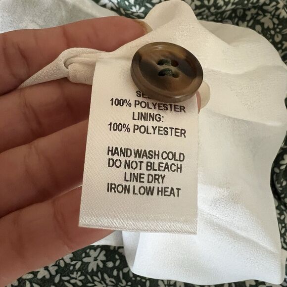 Lulus Mini Dress‎ Women’s Size XL Green Floral Ruffled Cut Out Back Long Sleeve - Picture 7 of 12